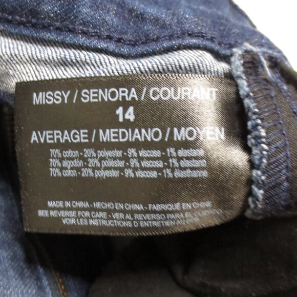 NINE WEST womens JEANS skinny GRAMERCY ankle DENIM dark wash SIZE 14 - Picture 7 of 10